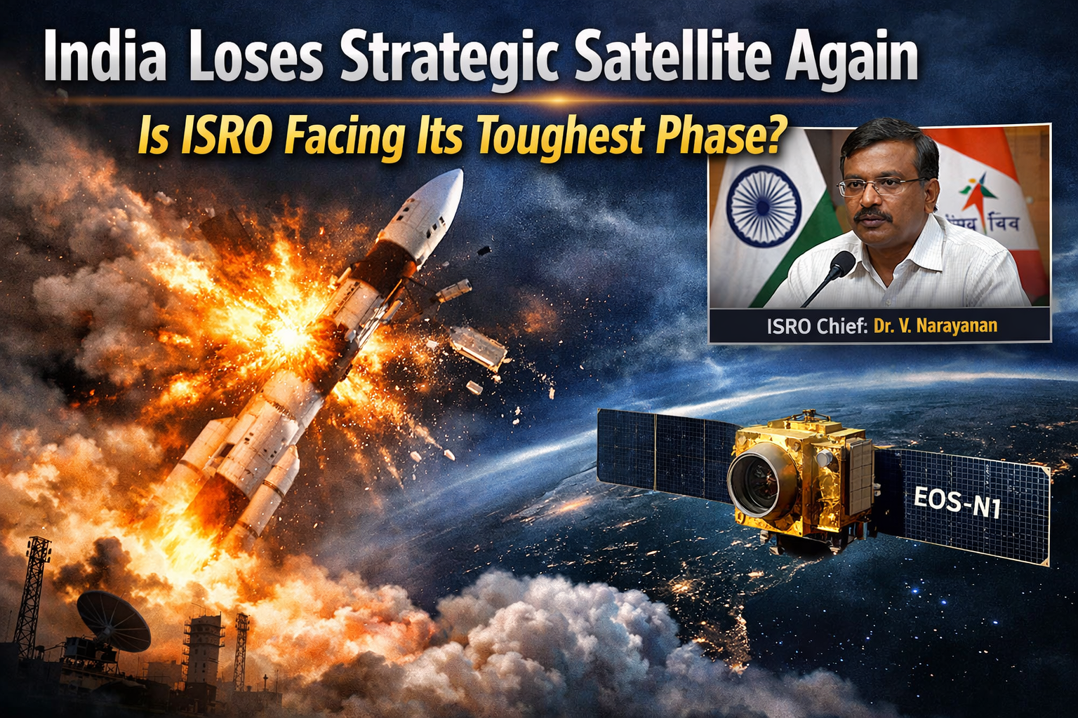 India Loses Strategic Satellite Again—Is ISRO Facing Its Toughest Phase?