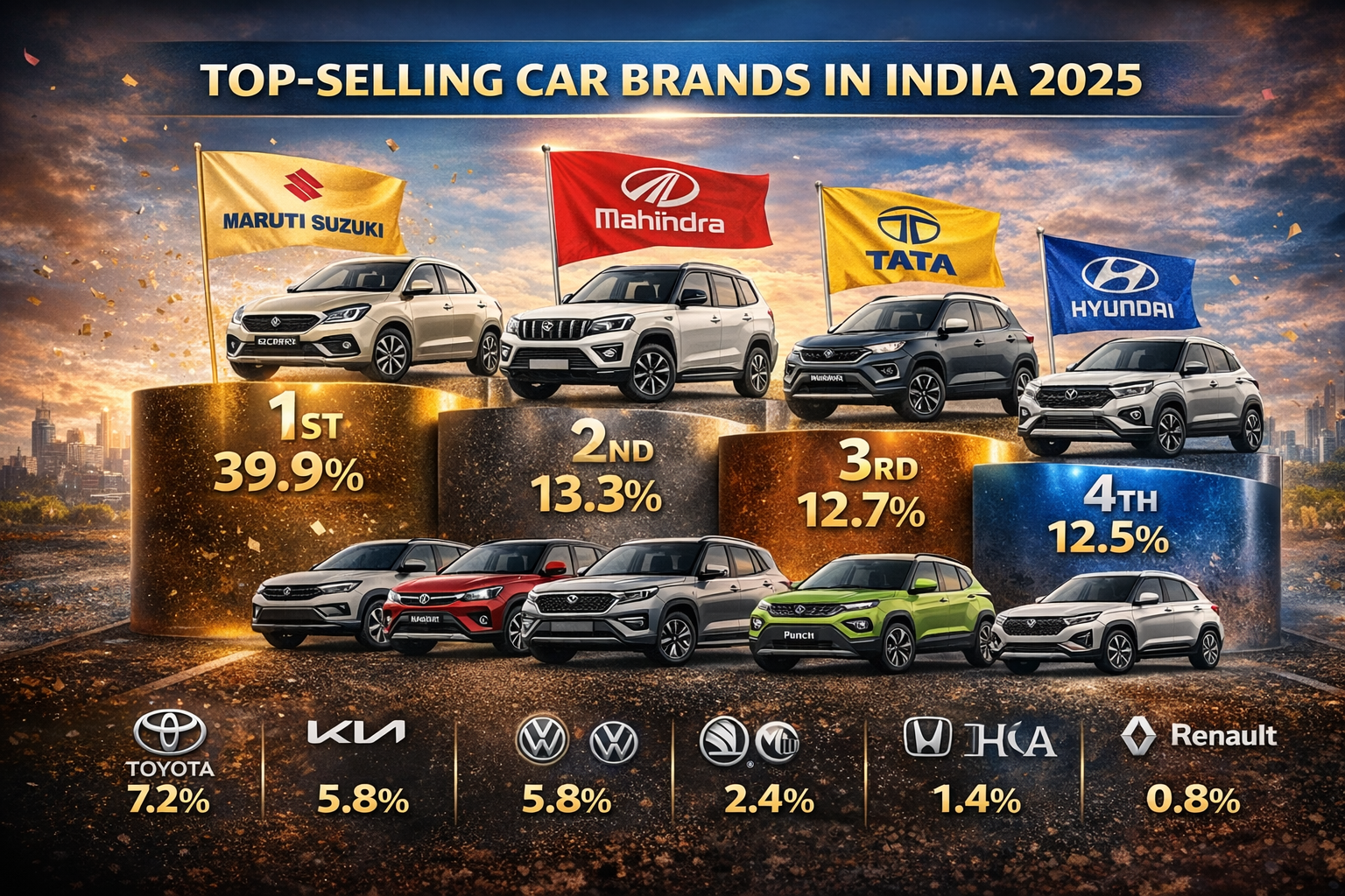 Top Selling Cars in India 2025: